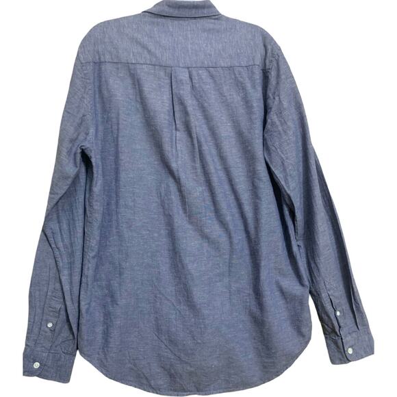 CHEAP MONDAY Marled Denim-Blue 100% Cotton Button Down LS Mens DAMON Shirt Sz M - Picture 5 of 11